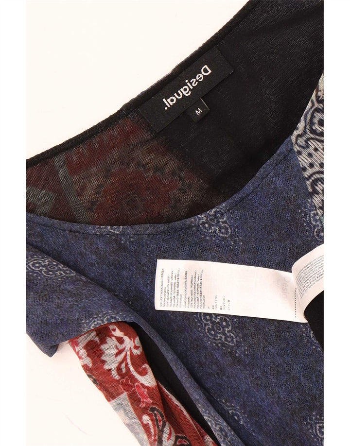 Desigual Damen Asymmetrisches Kleid UK 12 Medium Mehrfarbig Paisley
