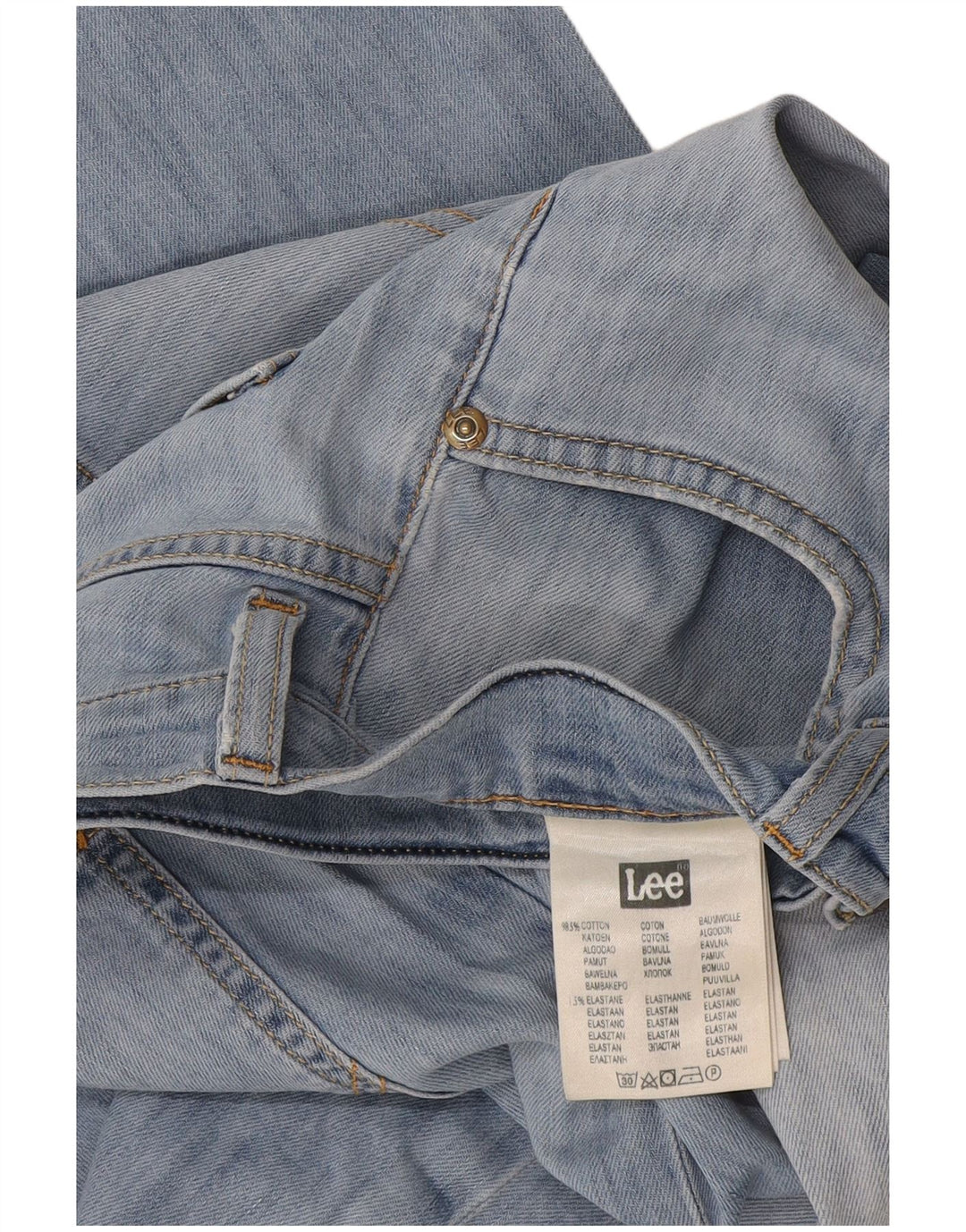 Lee Damen Slim Jeans W31 L34 Blaue Baumwolle