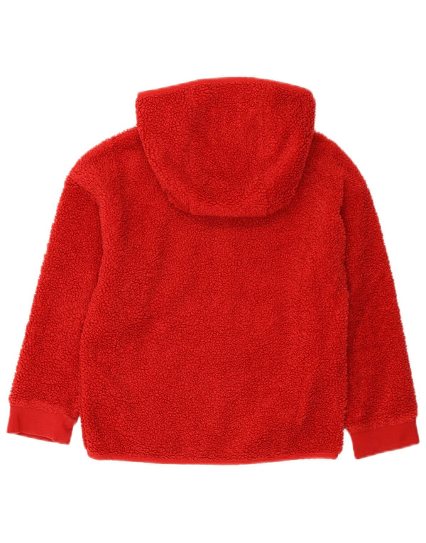 Nike Mädchen-Fleece-Kapuzenpullover mit Reißverschluss, 7–8 Jahre, XS, rotes Polyester