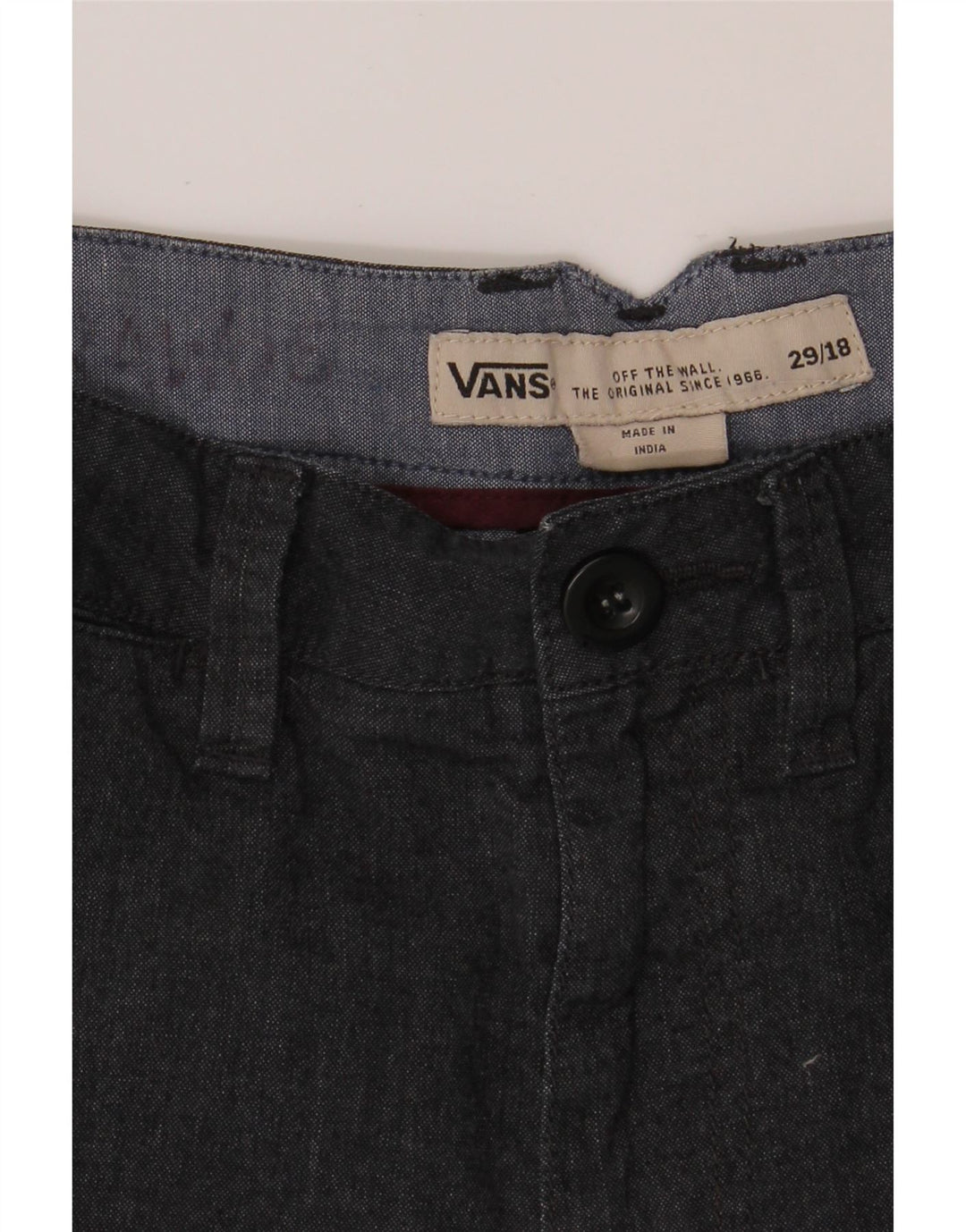 VANS Boys Chino Shorts 15-16 Years W29 Grey Cotton Vintage Vans and Second-Hand Vans from Messina Hembry 