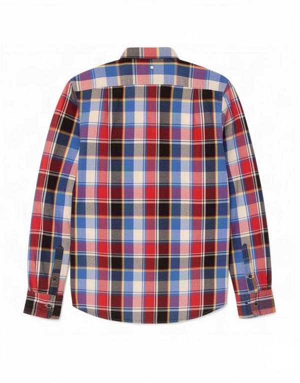 Superdry Herren-Flanellhemd 2XL aus mehrfarbig karierter Baumwolle