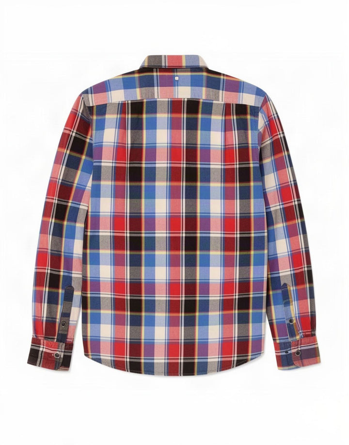 Superdry Herren-Flanellhemd 2XL aus mehrfarbig karierter Baumwolle