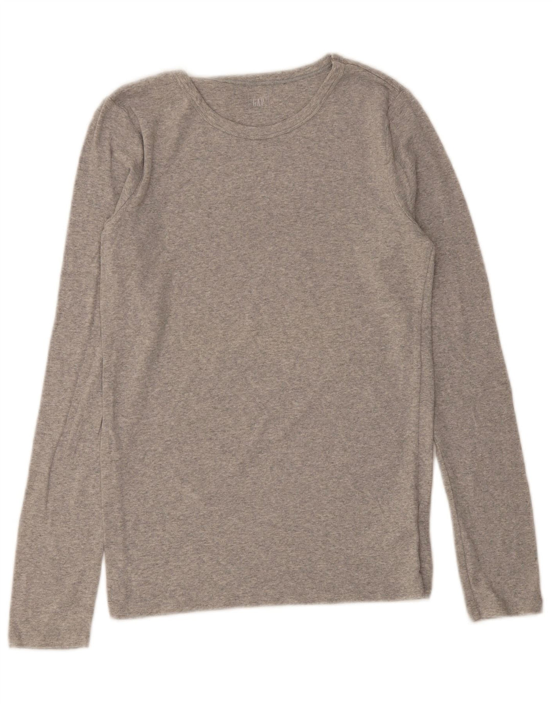 Gap Damen Top Langarm UK 12 Mittelgraue Baumwolle