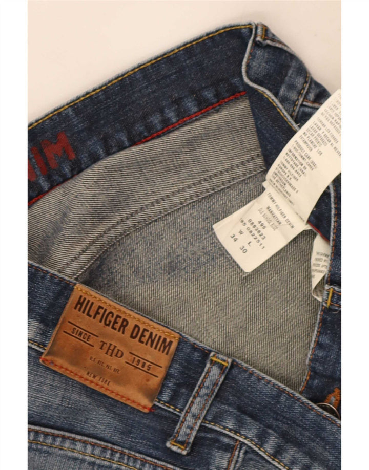 Tommy Hilfiger Herren verkürzte gerade Jeans W34 L26 Blau