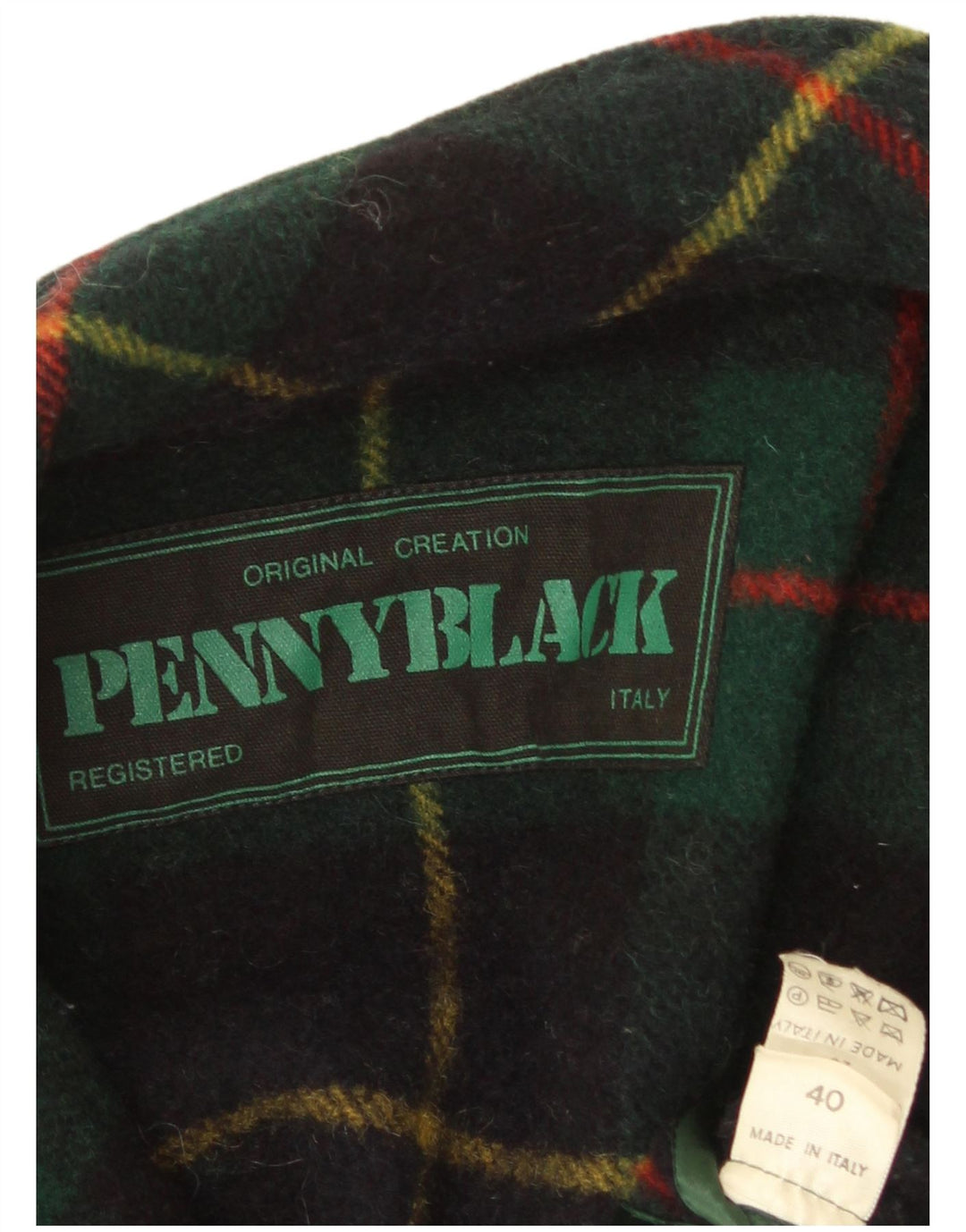 Penny Black Damen-Blazer mit lockerer Passform, IT 40, kleine grün karierte Wolle