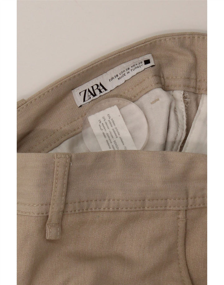 Zara Slim Chino-Hose für Herren, EU 38, Größe S, W30, L28, Beige, Polyester