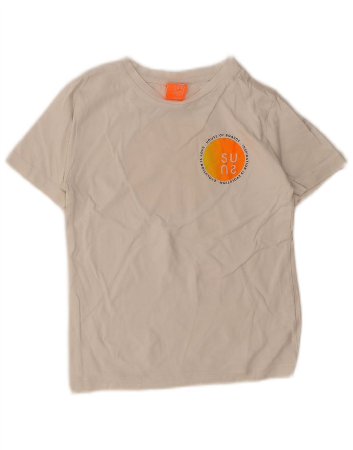 Oakley Jungen-T-Shirt mit Grafik, 7–8 Jahre, Größe L, weiße Baumwolle