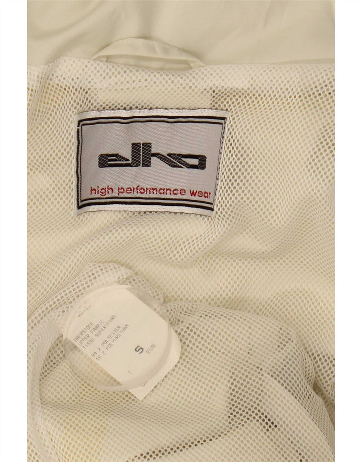 Elho Herren-Regenjacke mit Kapuze, lockere Passform, UK 36, Größe S, Weiß, Polyester