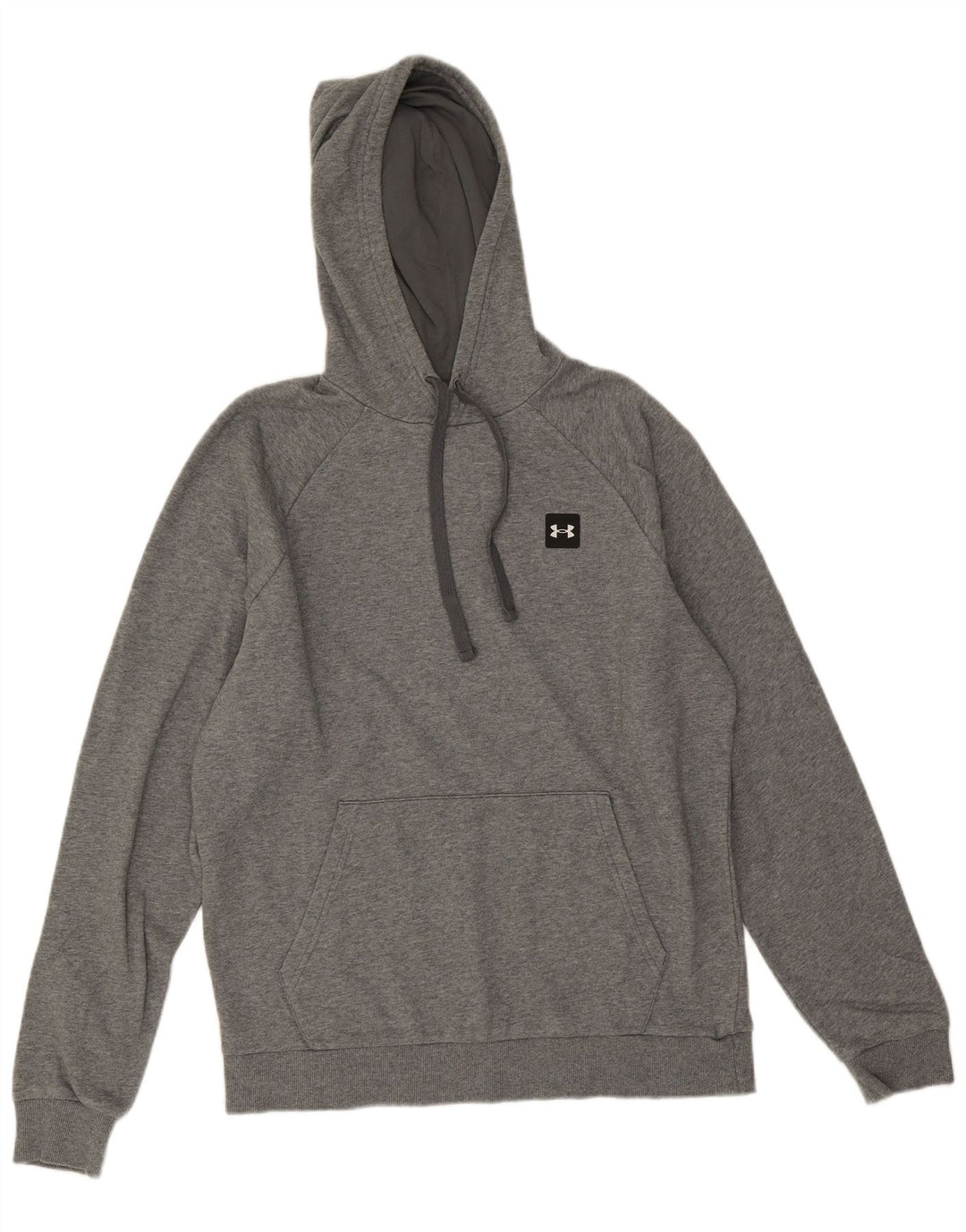 Under Armour Herren-Kapuzenpullover aus mittelgrau gefleckter Baumwolle