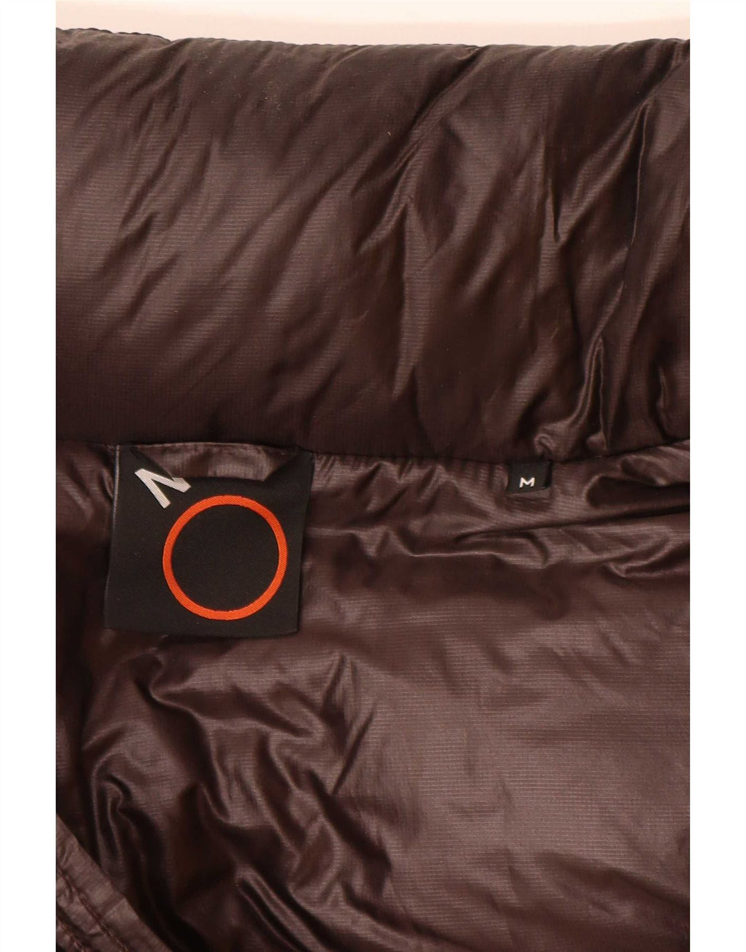 Aspesi gepolsterte Herrenjacke mit Kapuze, UK 38, mittelbraunes Nylon