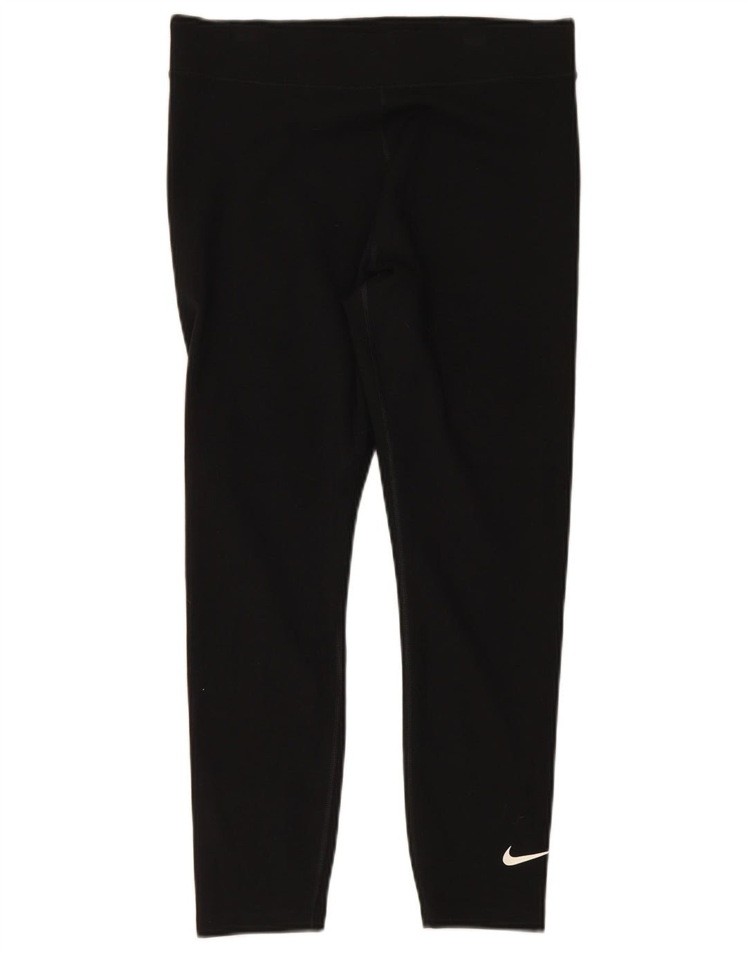 NIKE Damen Leggings UK 14 Large Schwarz Baumwolle