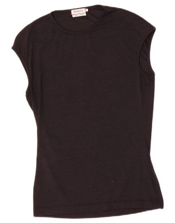 Max & Co. Damen Weste Top UK 8 Small Schwarz