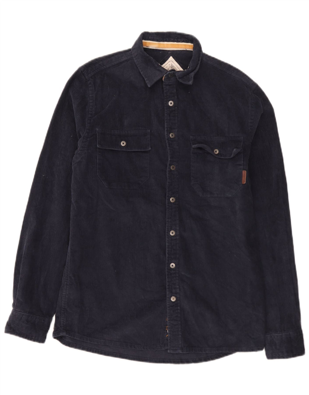 Saltrock Herren-Cordhemd, klein, marineblau, Baumwolle