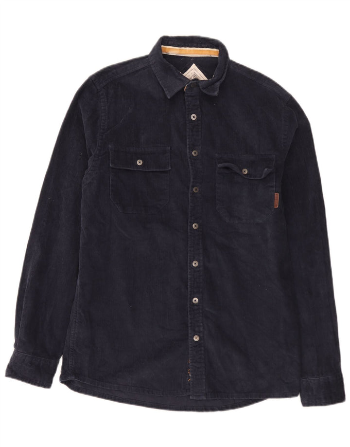 Saltrock Herren-Cordhemd, klein, marineblau, Baumwolle