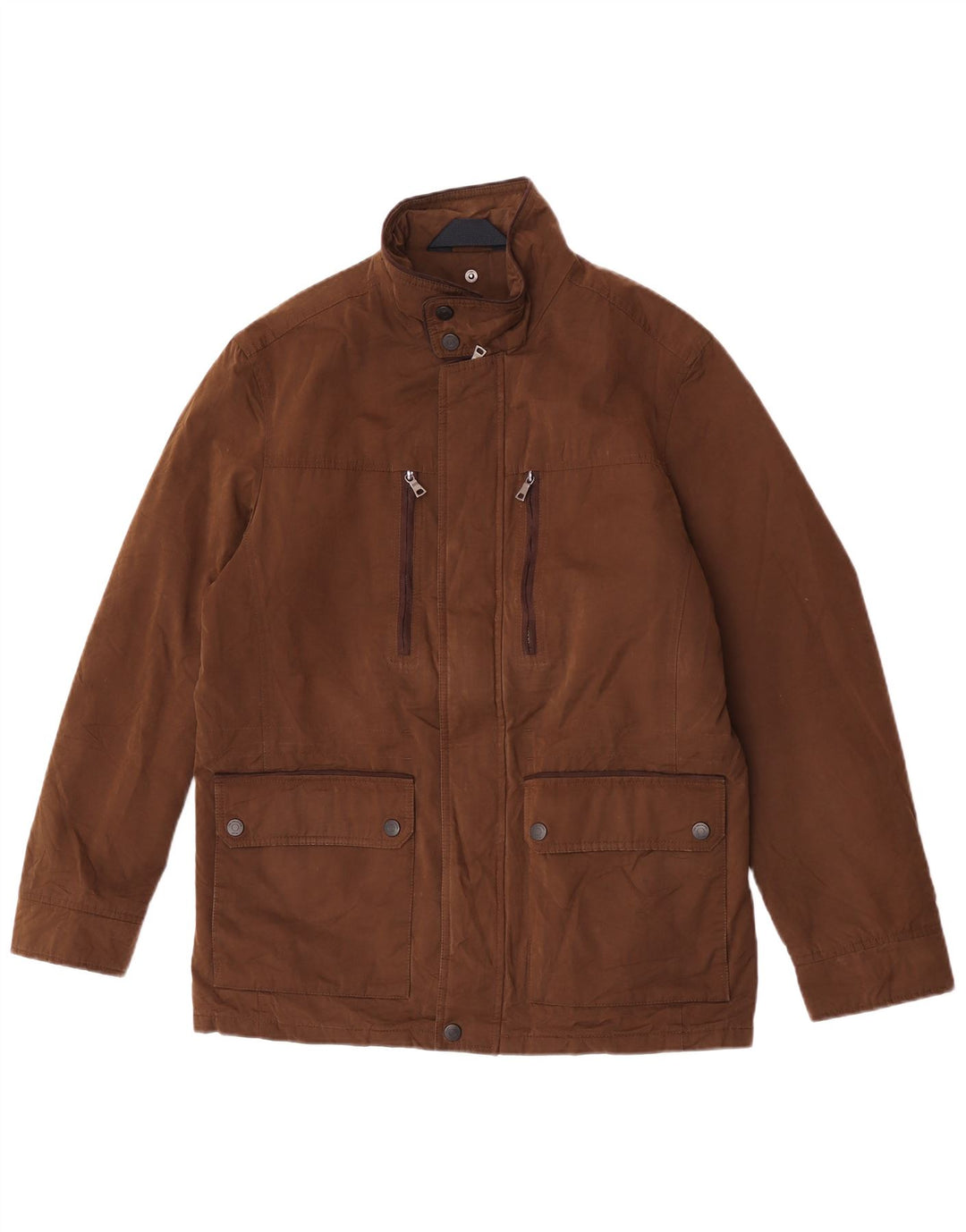 Marks & Spencer Herren-Utility-Jacke UK 38 Mittelbraune Baumwolle
