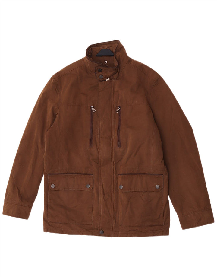 Marks & Spencer Herren-Utility-Jacke UK 38 Mittelbraune Baumwolle