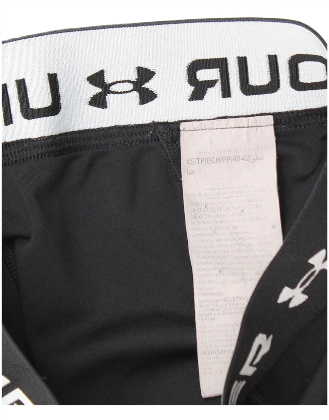 UNDER ARMOUR Womens Graphic Leggings UK 6 XS  Black Polyester