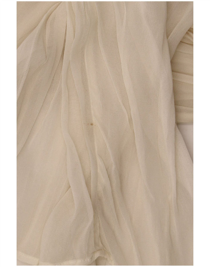 Übergroßes, durchsichtiges, langärmliges Blusenoberteil für Damen von Zara, Gr. 10, Größe S, Beige