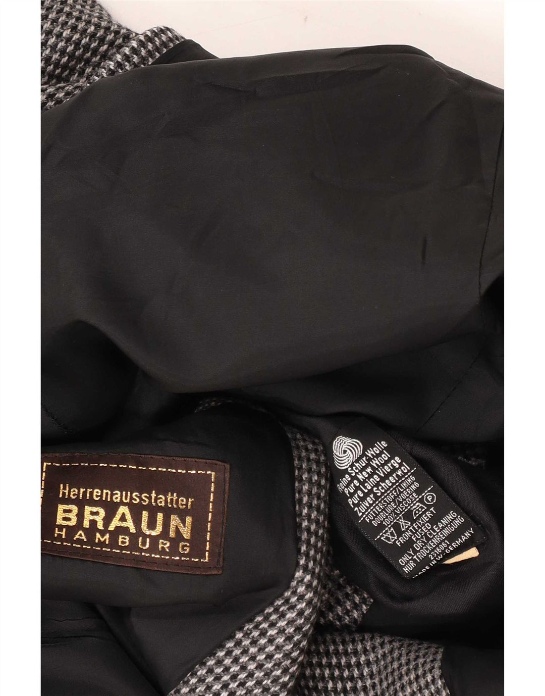 Vintage Herren 2-Knopf-Blazerjacke UK 38 Mittelgrau karierte Schurwolle