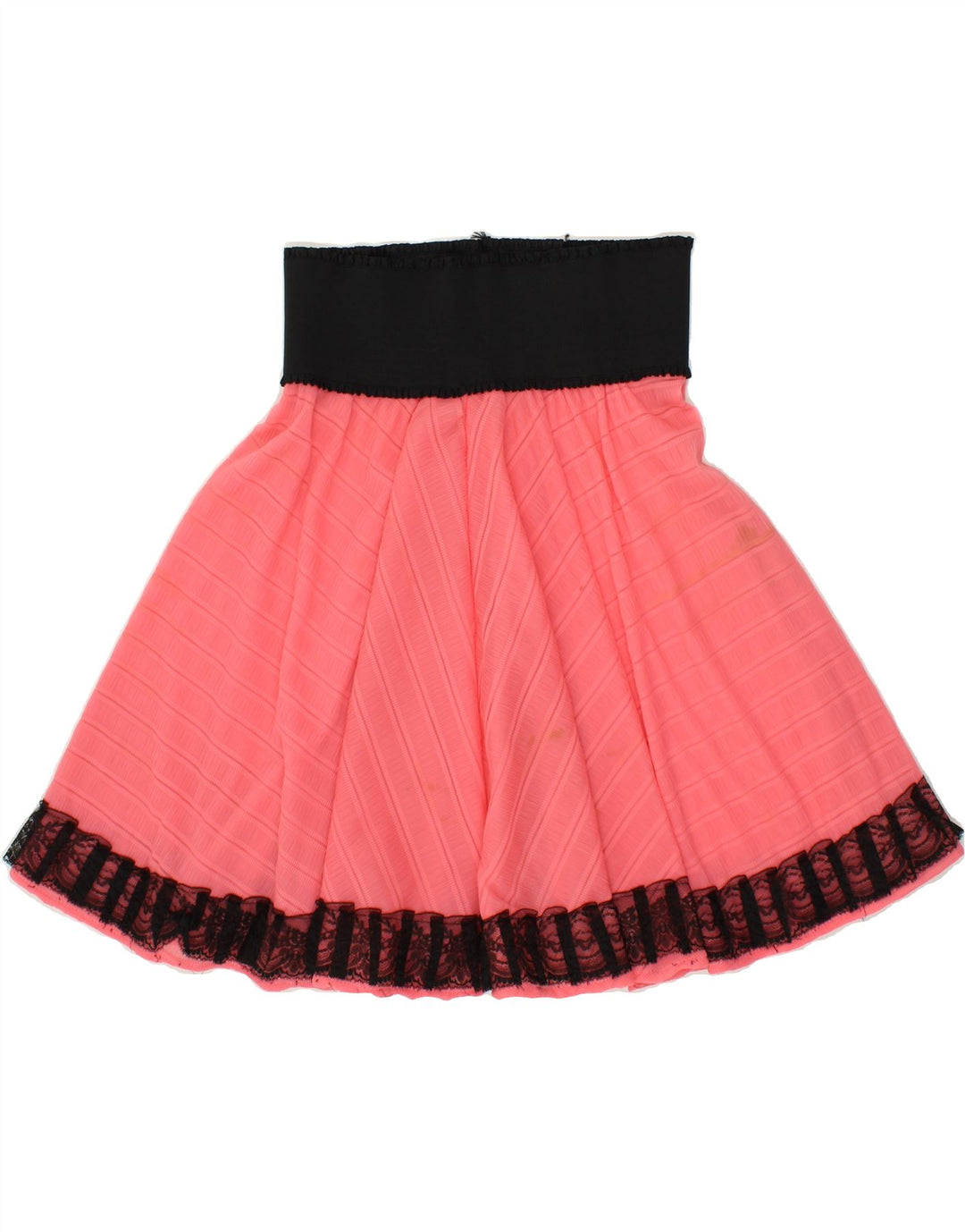VINTAGE Womens A-Line Skirt W30 Medium Pink Colourblock Vintage Vintage and Second-Hand Vintage from Messina Hembry 