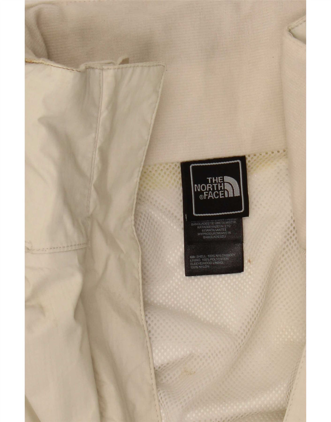 The North Face Damen-Regenjacke mit Kapuze, UK 14, mittelweißes Nylon