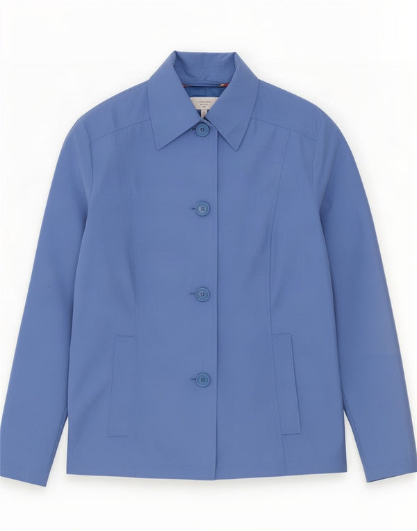 Marks & Spencer Damen Bomberjacke UK 14 Large Blau Polyester