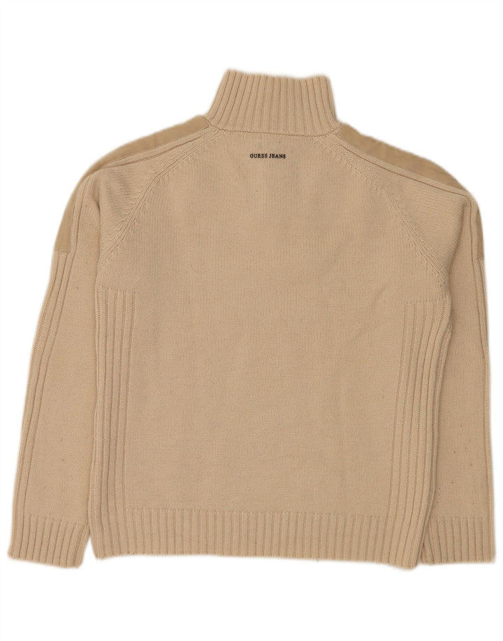 GUESS Herren-Pullover mit Reißverschluss, XL, Beige