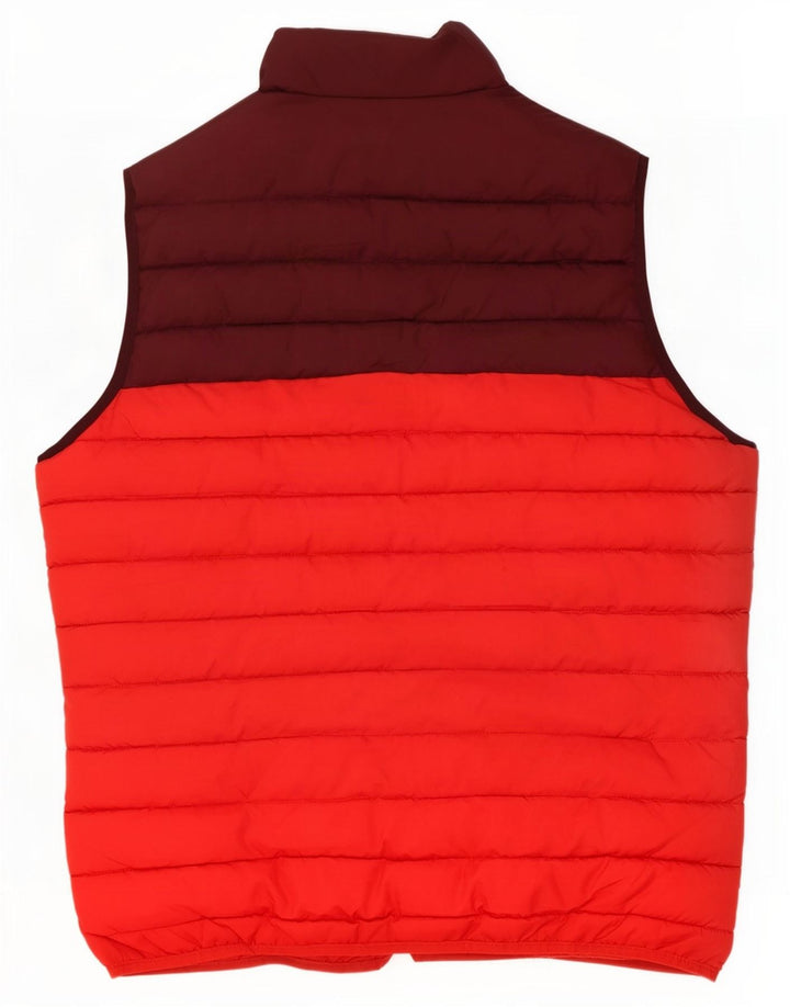 Jack & Jones Herren Wattierte Weste UK 36 Small Rot Colourblock Polyester