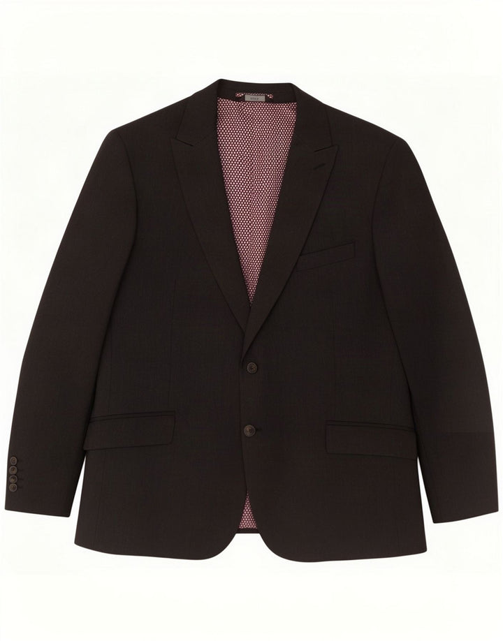 Marks & Spencer Herren-Blazer, kurz, 2 Knöpfe, UK 46 3XL, grau, Polyester