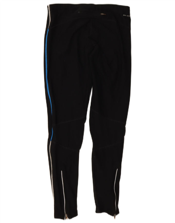 Nike Damen Dri Fit Leggings UK 12 Medium Schwarz Polyester