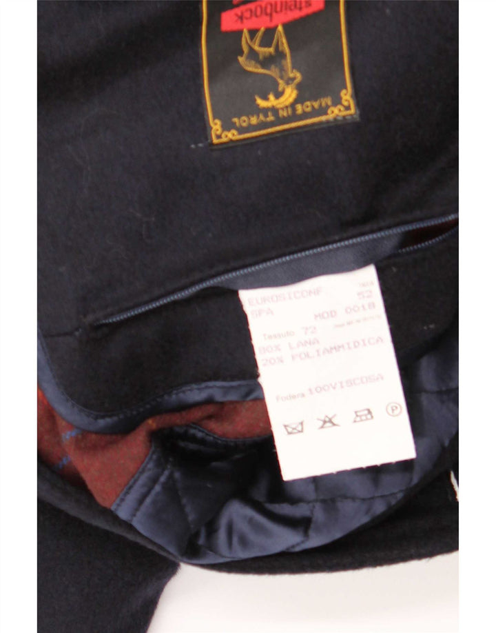 Steinbock Herrenmantel IT 52 XL Marineblaue Wolle