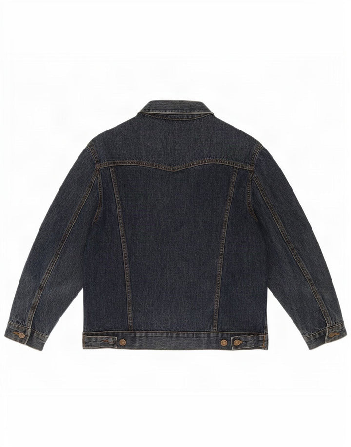 Divided Womens By H&M Jeansjacke UK 14 Mittelblaue geblümte Baumwolle