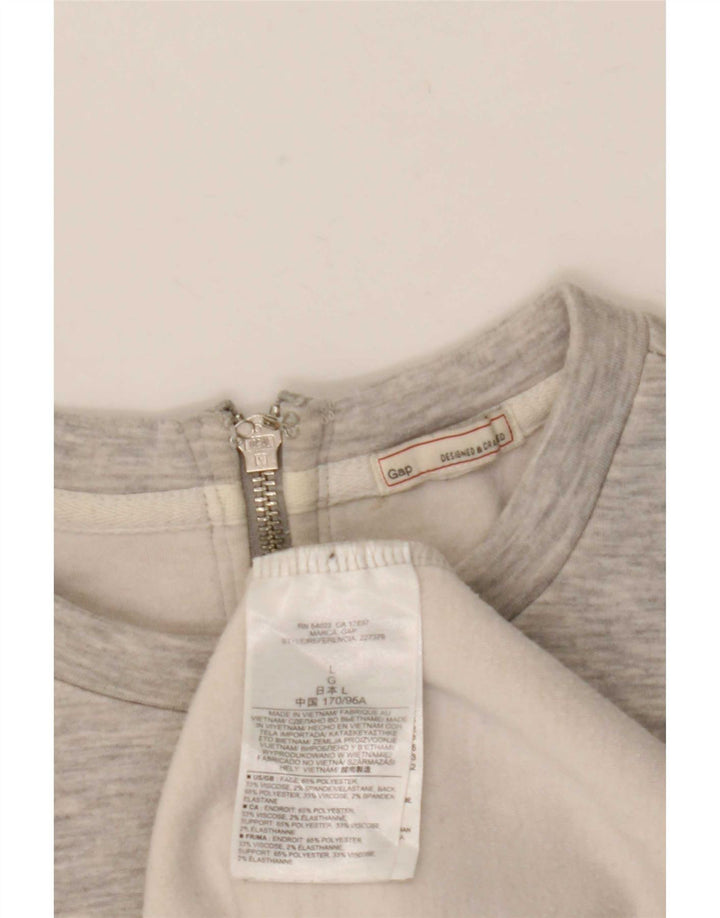 Gap Damen-Pulloverkleid, Größe 46, Größe L, grau, Polyester
