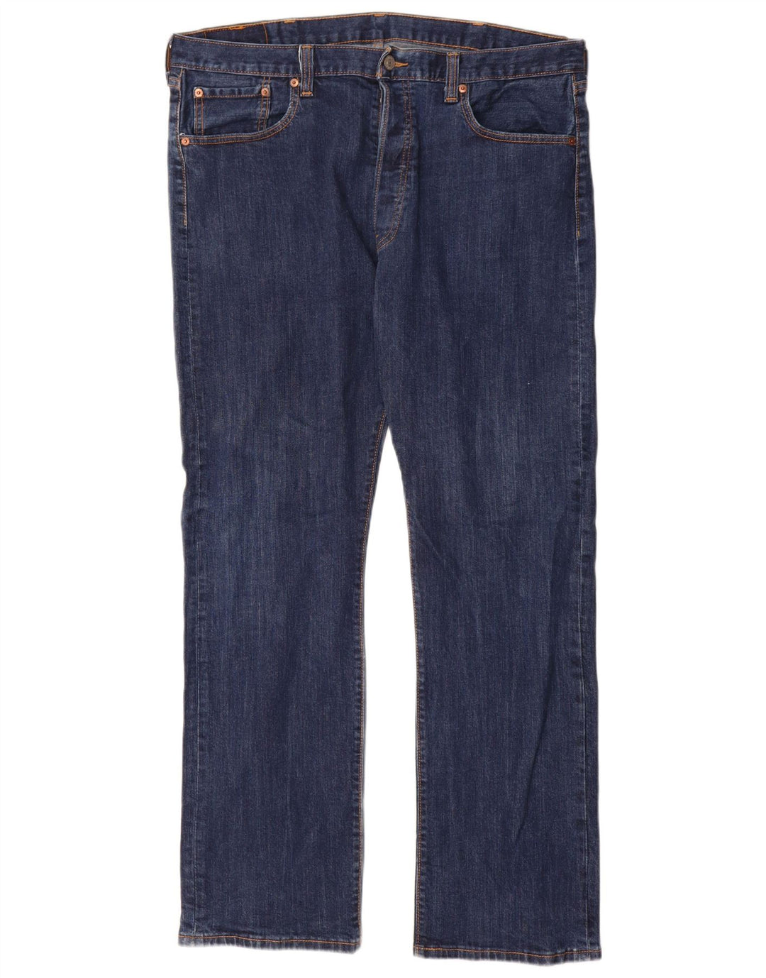 Levi's Herren 501 Straight Jeans W38 L32 Marineblaue Baumwolle
