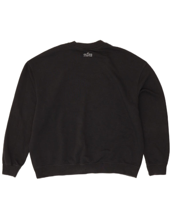 NIKE Herren Dri Fit Loose Fit Grafik-Sweatshirtpullover, Größe S, Schwarz
