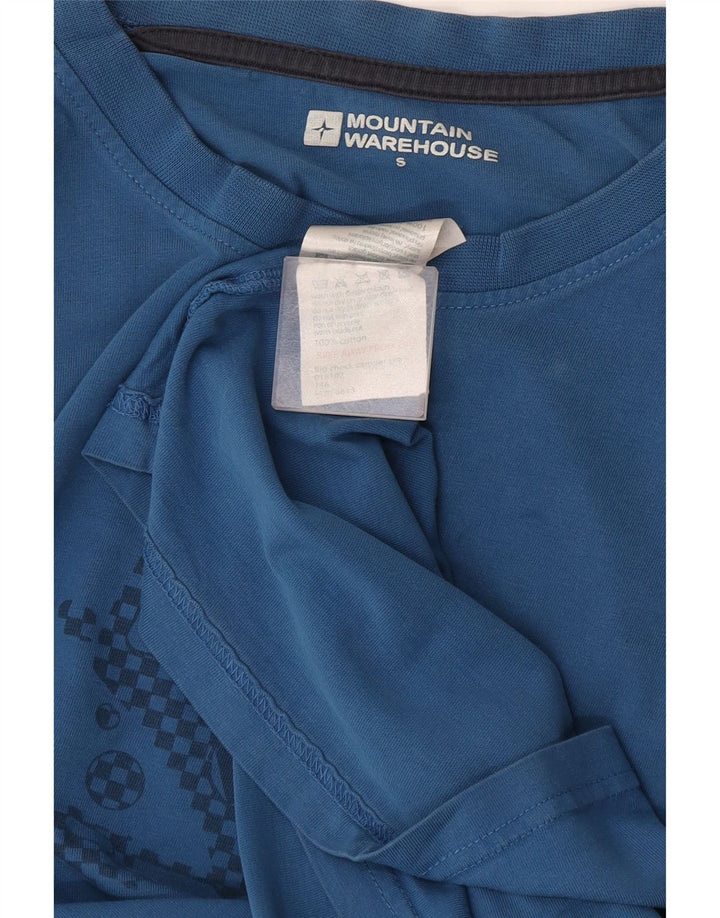 Mountain Warehouse Herren-T-Shirt mit Grafik, Größe S, Blau, Baumwolle