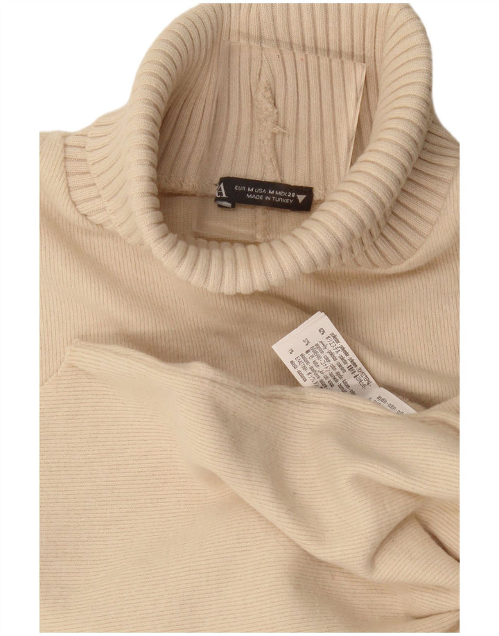 Zara Damen Weste Tank Top UK 14 Medium Beige Polyester