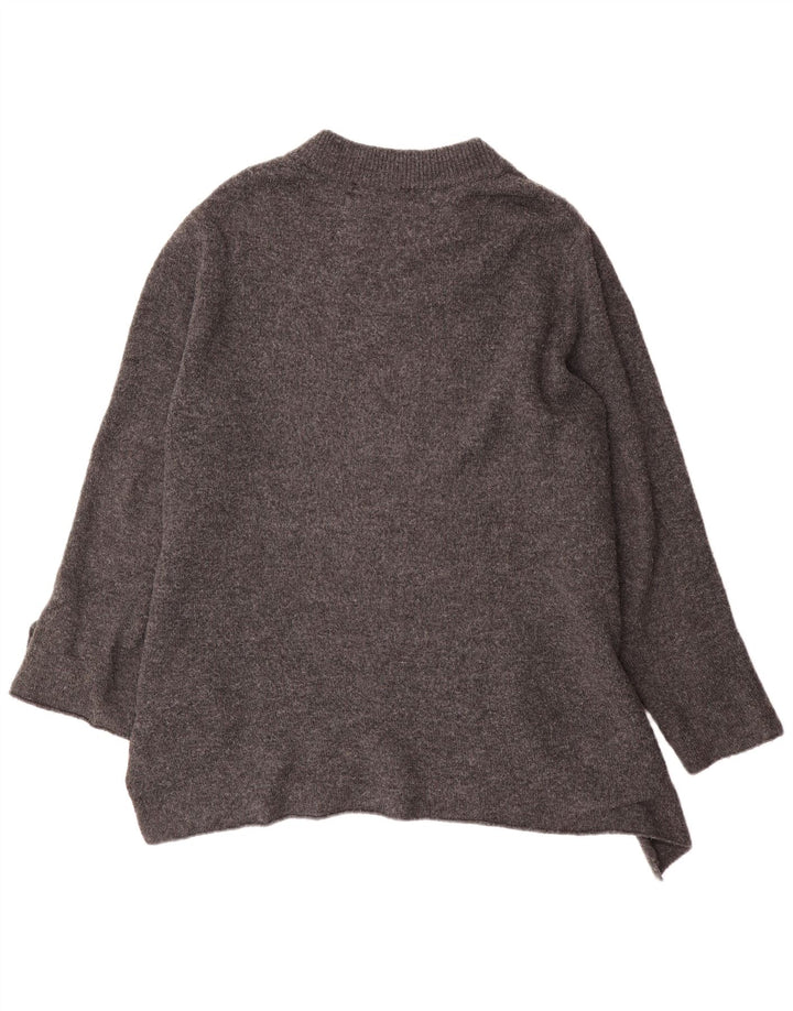 Zara Damen-Pullover, übergroß, lang geschnitten, Rundhalsausschnitt, Gr. 10, Größe S, Grau