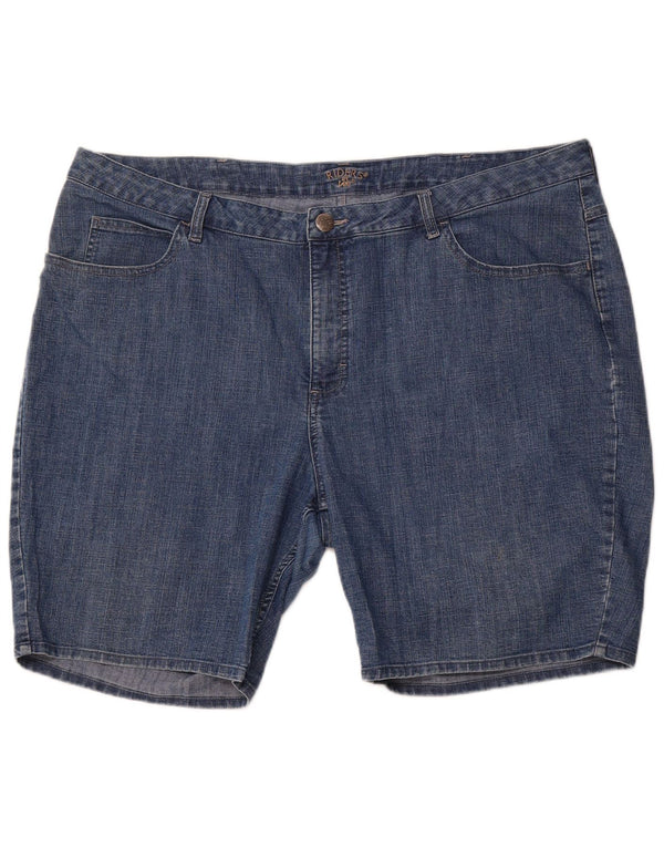 LEE Damen Riders Denim Shorts US 24 4XL W44 Blaue Baumwolle