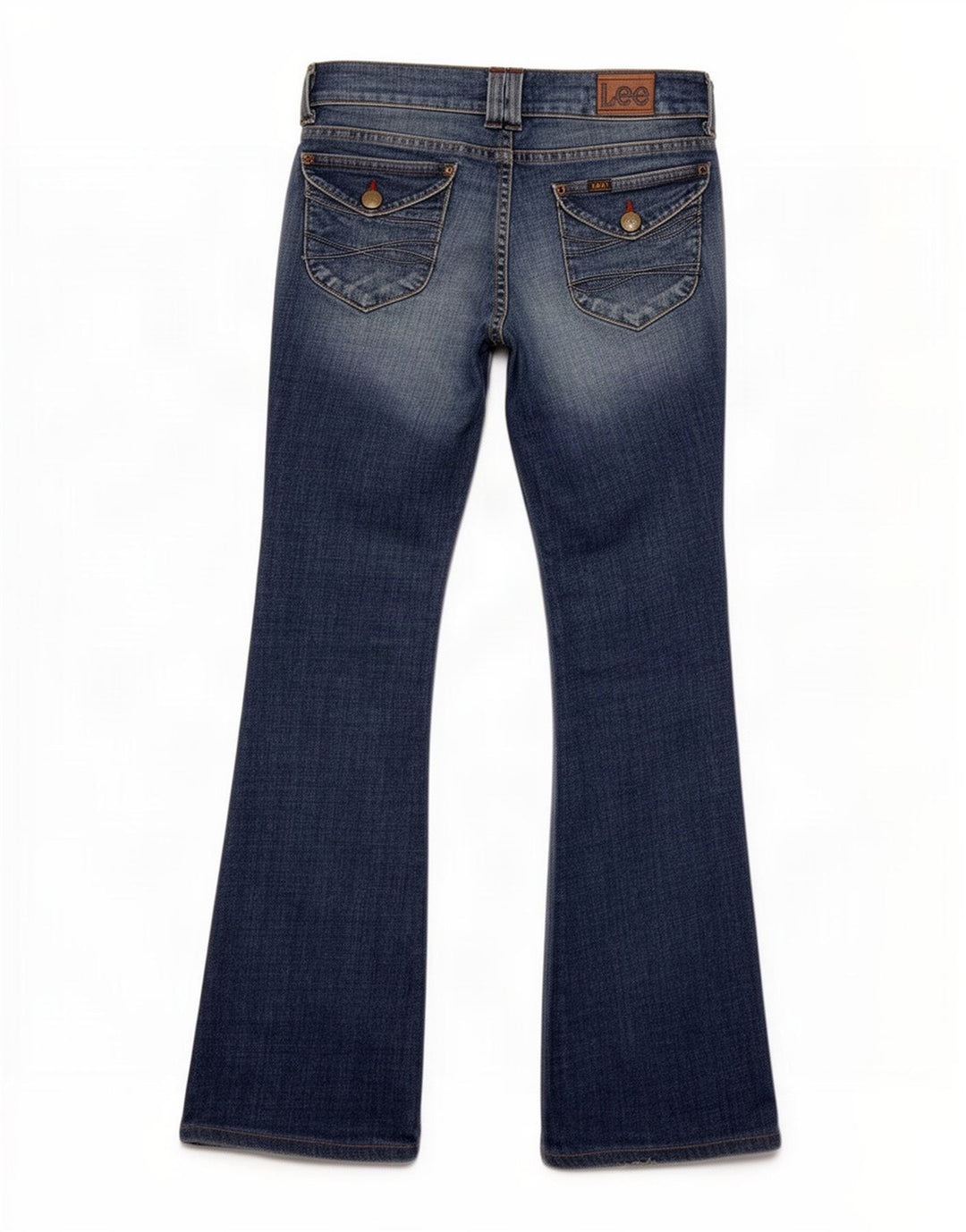 Lee Damen Leola Bootcut Jeans W27 L35 Blaue Baumwolle