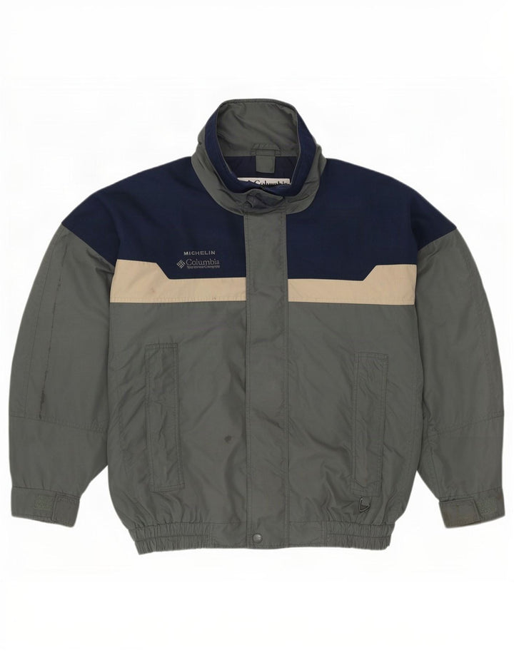 Columbia Herren Bugaboo Loose Fit Regenjacke UK 38 Mittelgrau Farbblock