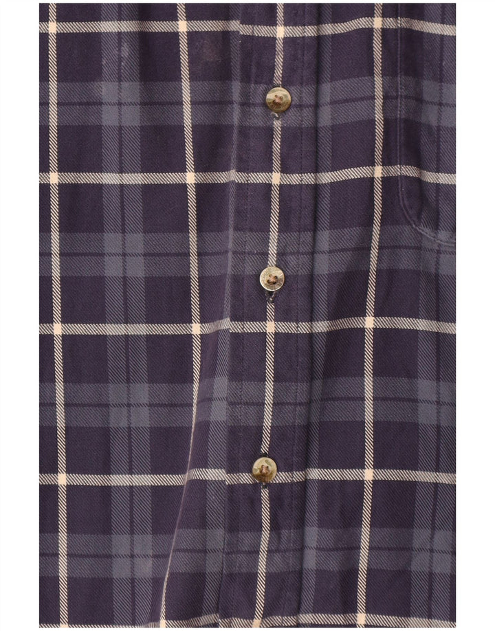 Eddie Bauer Herren-Flanellhemd, groß, marineblau, kariert, Baumwolle