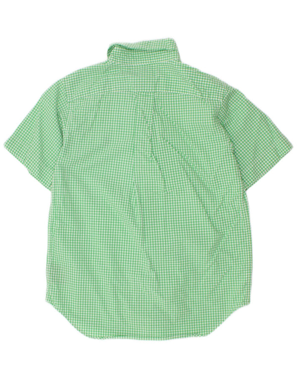 Ralph Lauren Kurzarmhemd für Jungen, 5–6 Jahre, grüne Gingham-Baumwolle