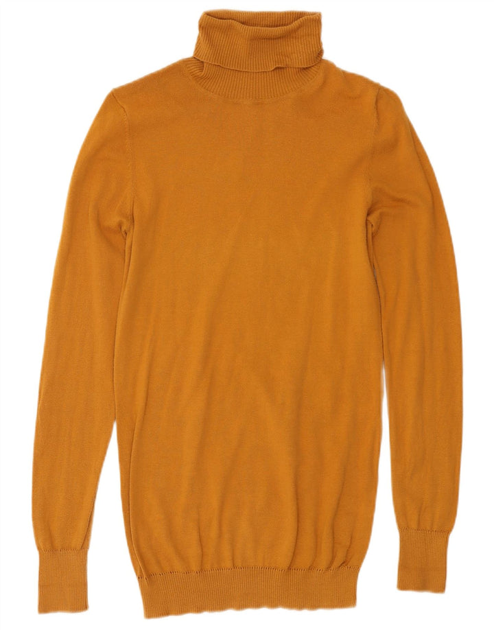 Benetton Rollkragenpullover für Damen, Gr. 8, Gelb