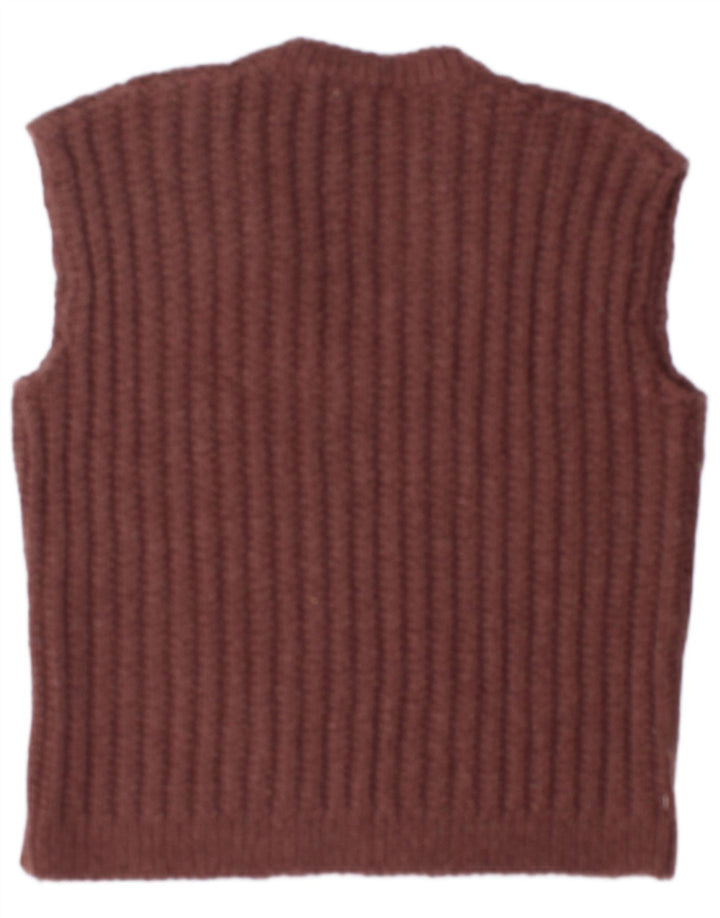 Vintage Herren Weste Tank Top Groß Braun