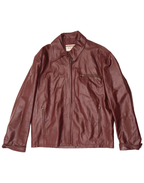 Vintage Herren Lederjacke UK 40 Large Burgund