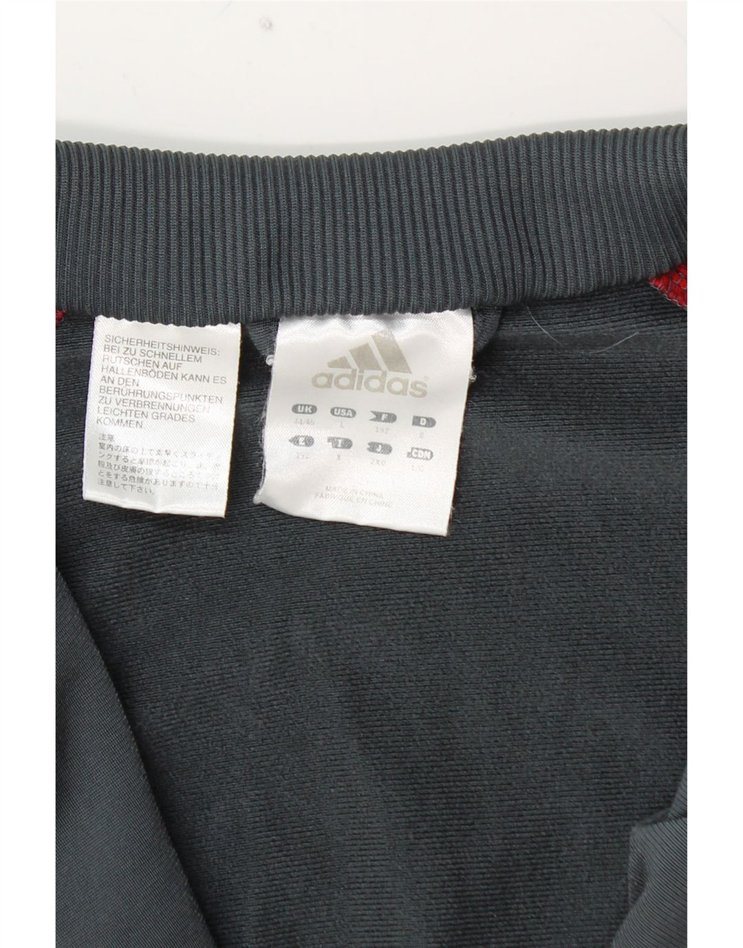 ADIDAS Herren-Trainingsanzug-Top-Jacke, UK 44/46, großes graues Colourblock-Polyester