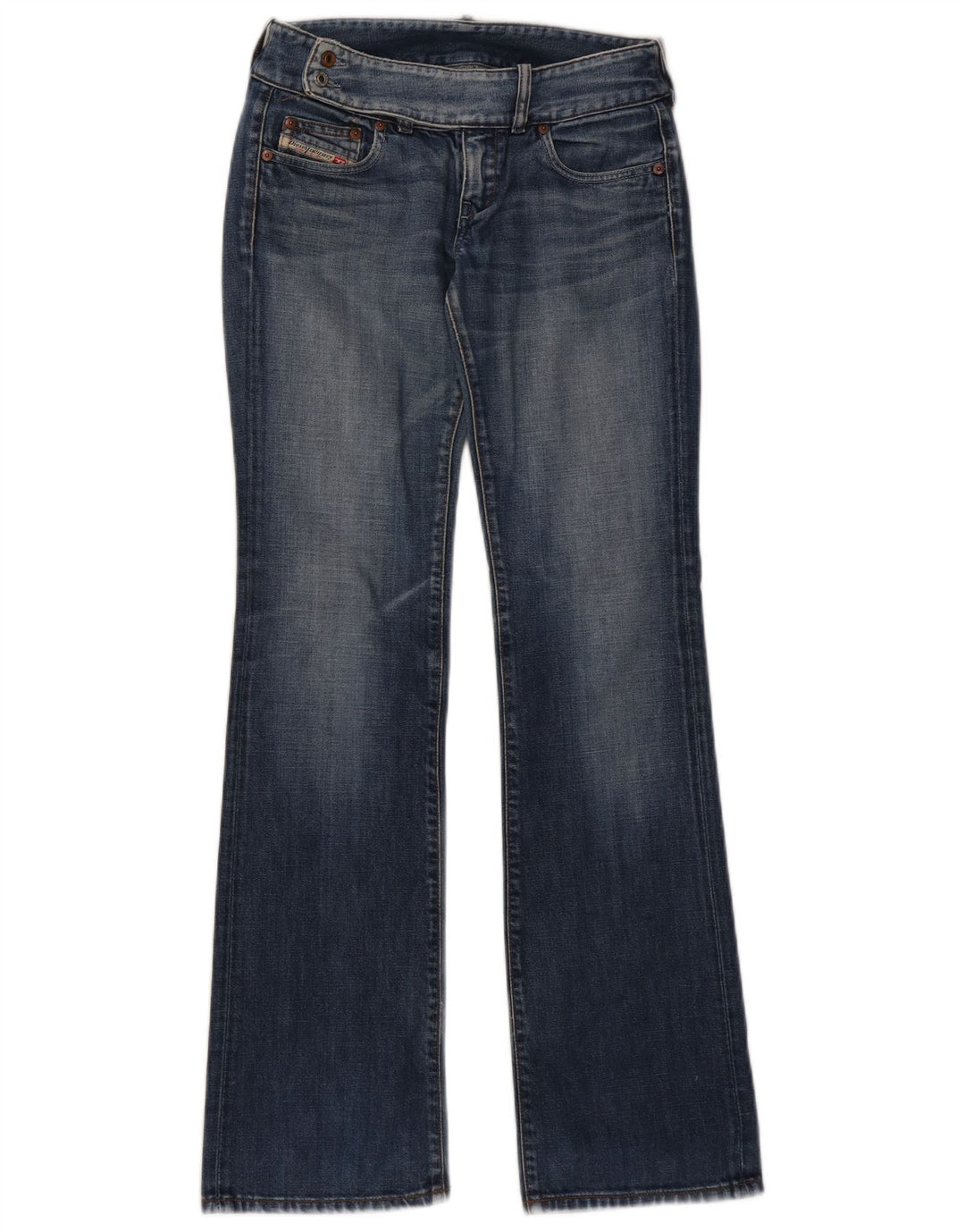 Diesel Damen Bootcut Jeans W27 L33 Blaue Baumwolle