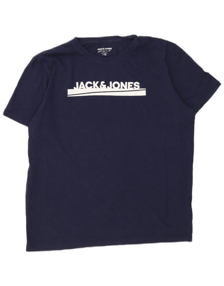 Jack & Jones Herren Grafik-T-Shirt-Oberteil XL Marineblau