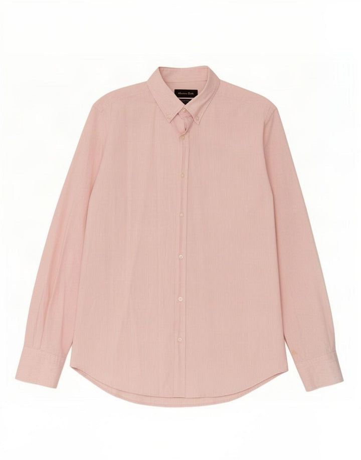 Massimo Dutti Herrenhemd Mittelrosa Nadelstreifen Klassisch